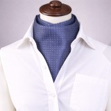   NM szatén ascot nyaksál - Kék aprómintás Francia, Ascot, Különlegesség